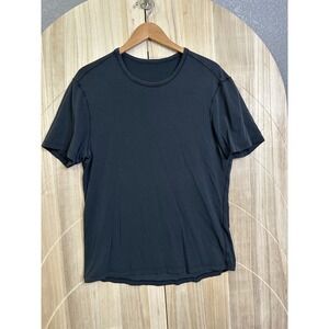 Lululemon Mens Short Sleeve T-Shirt Black Crew Neck Workout